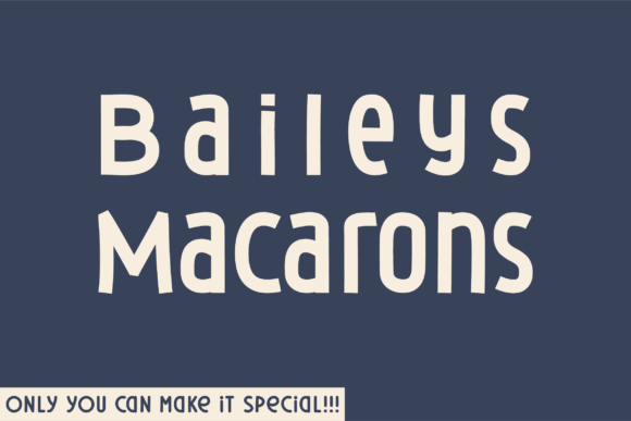 Baileys Macarons: A Unique Sans Serif Font for Branding