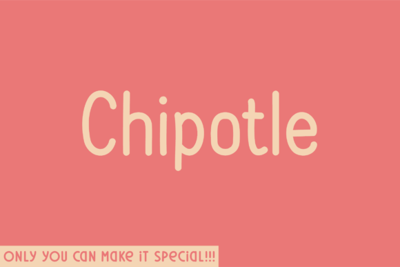 Chipotle Font: A Unique Sans Serif for Handmade Brands