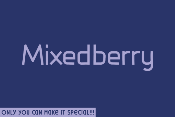 Mixedberry: A Unique Sans Serif Font for Handmade Brands