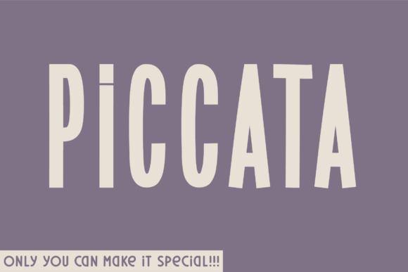 Piccata: A Unique Sans Serif Typeface for Editorial Design