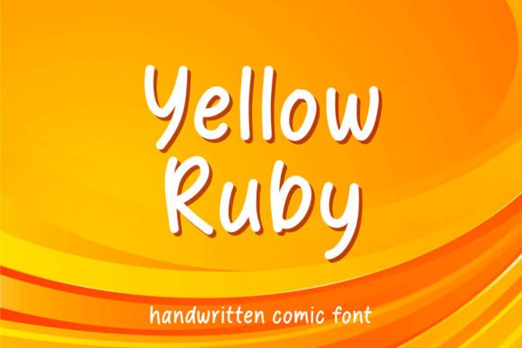 Yellow Ruby Font for Crafters